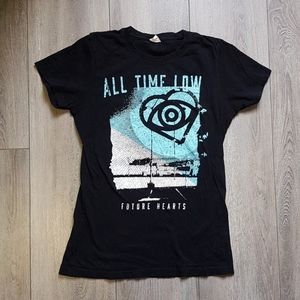 All Time Low Graphic tee Shirt Future Hearts Band Tee Black Short Sleeve